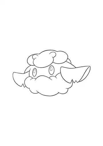Pokémon Cottonee coloring page
