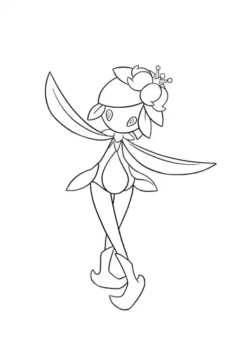 Pokémon Hisuian Lilligant coloring page