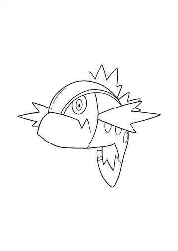 Pokémon Red Striped Basculin coloring page
