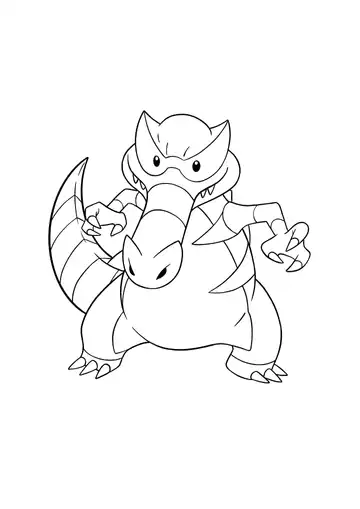 Pokémon Krookodile coloring page