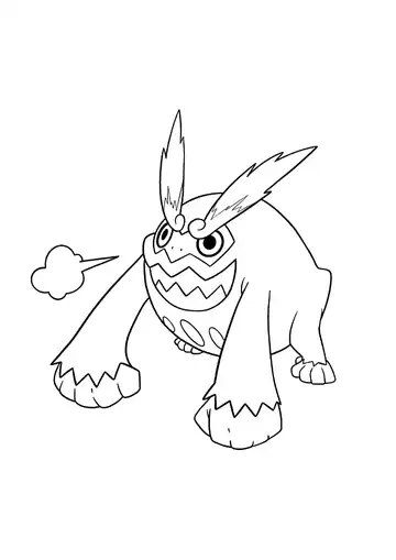 Pokémon Darmanitan coloring page