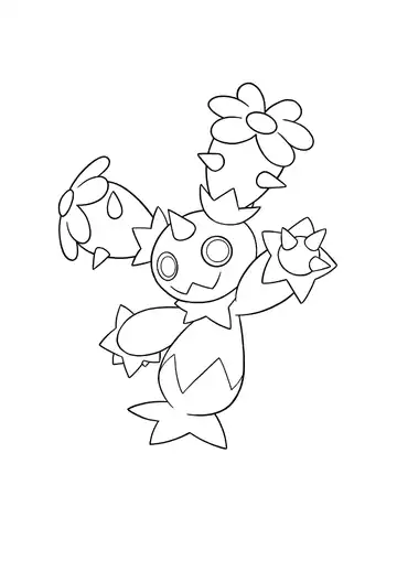Pokémon Maractus coloring page