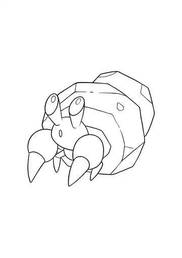 Pokémon Dwebble coloring page