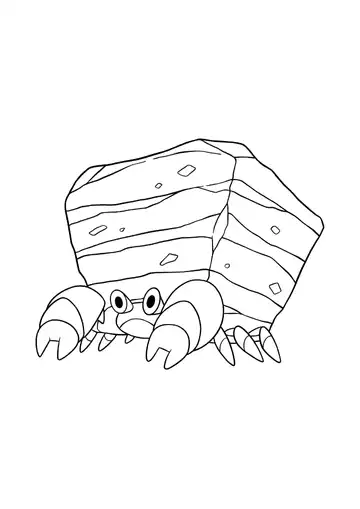 Pokémon Crustle coloring page