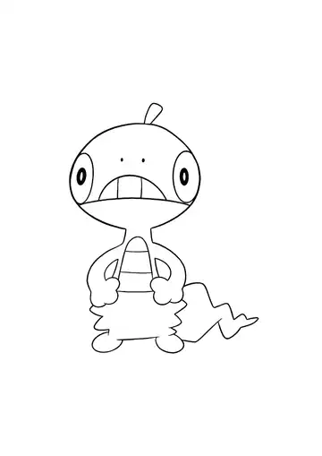 Pokémon Scraggy coloring page