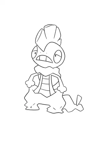 Pokémon Scrafty coloring page