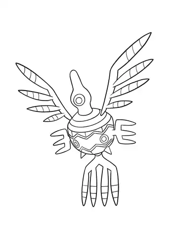 Pokémon Sigilyph coloring page