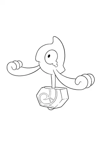 Pokémon Galarian Yamask coloring page