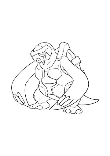 Pokémon Carracosta coloring page