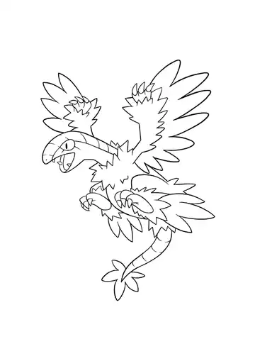 Pokémon Archeops coloring page