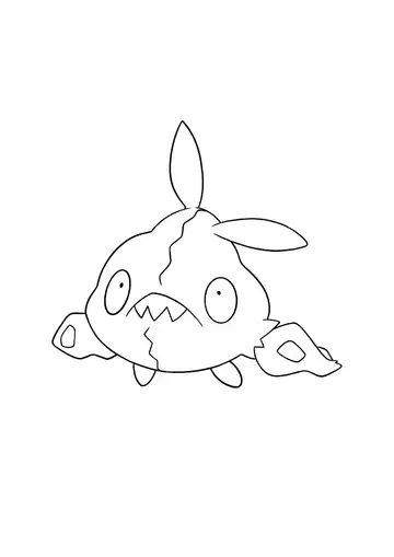 Pokémon Trubbish coloring page