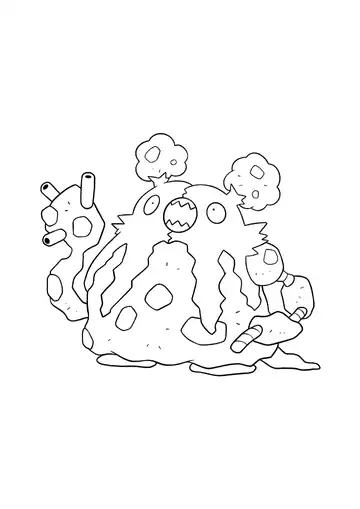Pokémon Garbodor coloring page