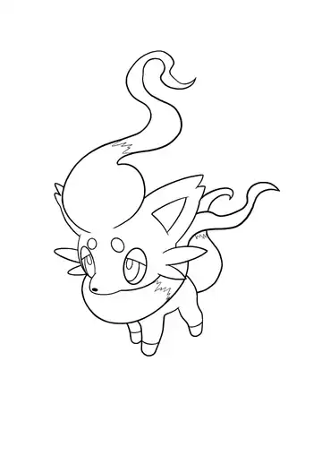 Pokémon Hisuian Zorua coloring page