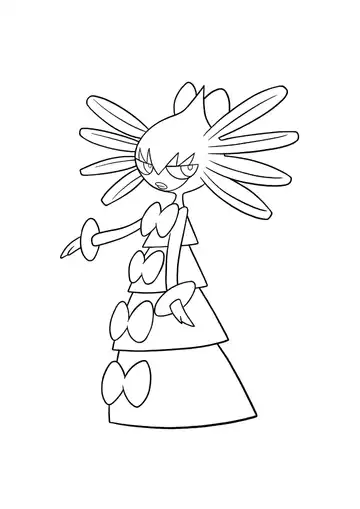 Pokémon Gothitelle coloring page