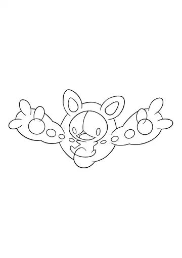 Pokémon Reuniclus coloring page