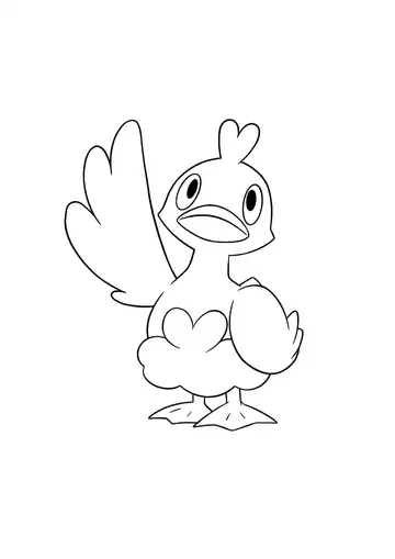 Pokémon Ducklett coloring page