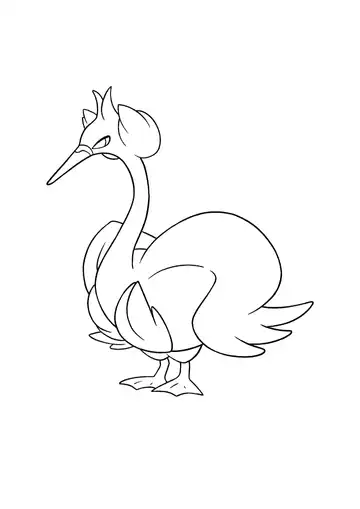 Pokémon Swanna coloring page