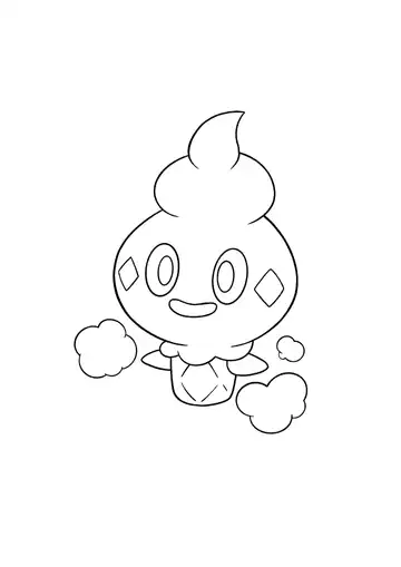 Pokémon Vanillite coloring page
