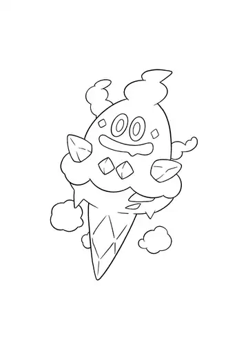 Pokémon Vanillish coloring page