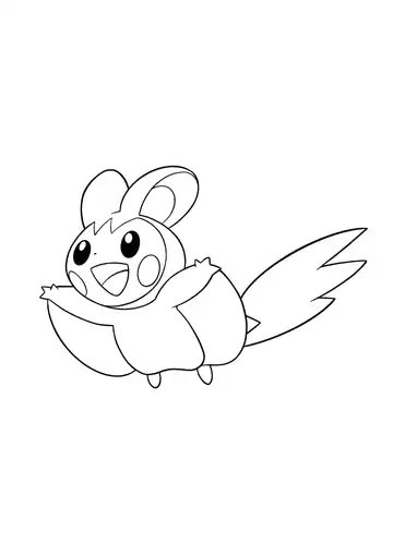 Pokémon Emolga coloring page