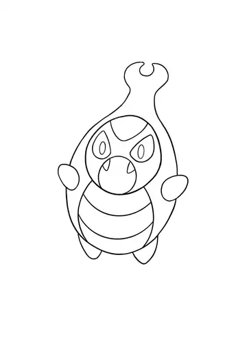 Pokémon Karrablast coloring page