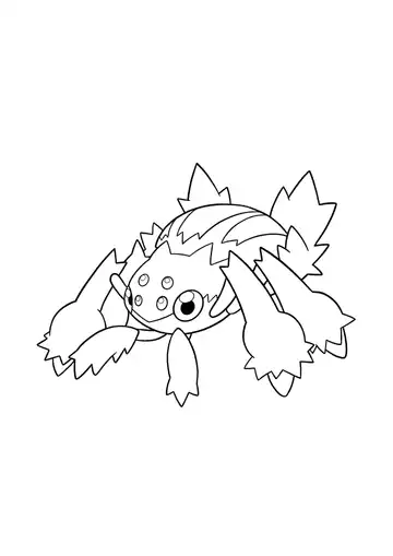 Pokémon Galvantula coloring page