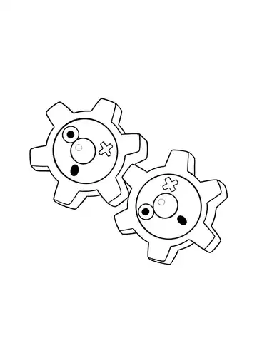 Pokémon Klink coloring page