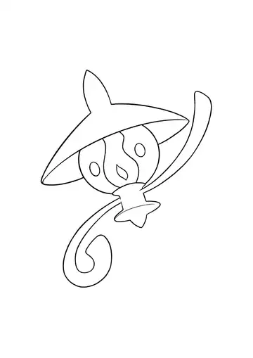 Pokémon Lampent coloring page