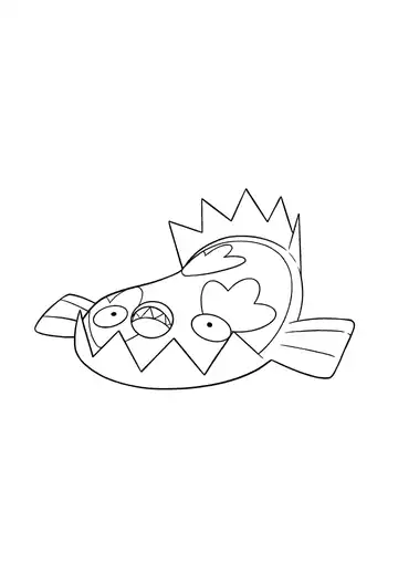 Pokémon Galarian Stunfisk coloring page