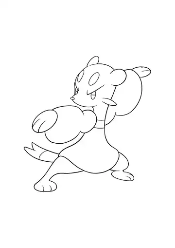 Pokémon Mienfoo coloring page