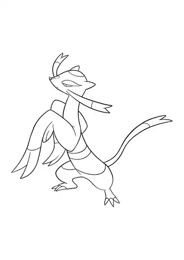 Pokémon Mienshao coloring page