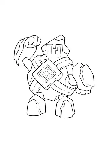 Pokémon Golett coloring page