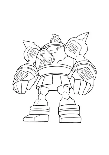 Pokémon Golurk coloring page