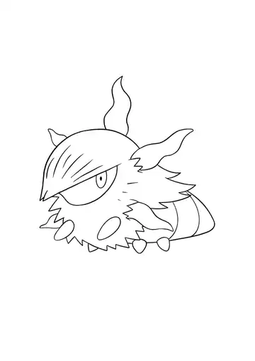 Pokémon Larvesta coloring page