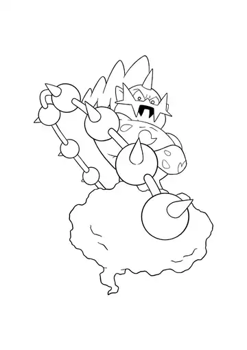Pokémon Thundurus Incarnate Form coloring page