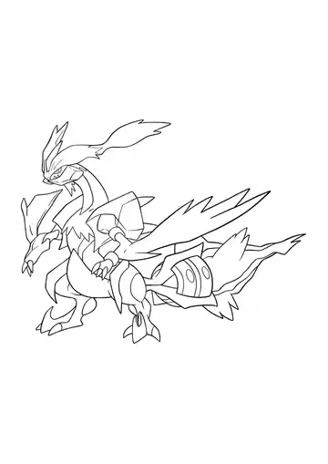 Pokémon Kyurem White coloring page