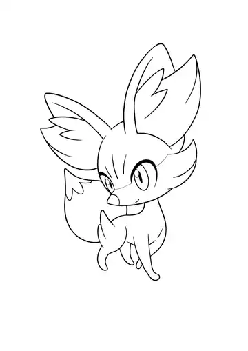 Pokémon Fennekin coloring page