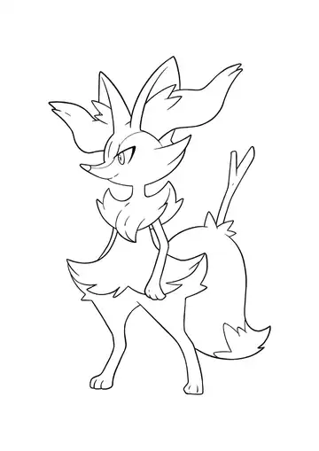 Pokémon Braixen coloring page