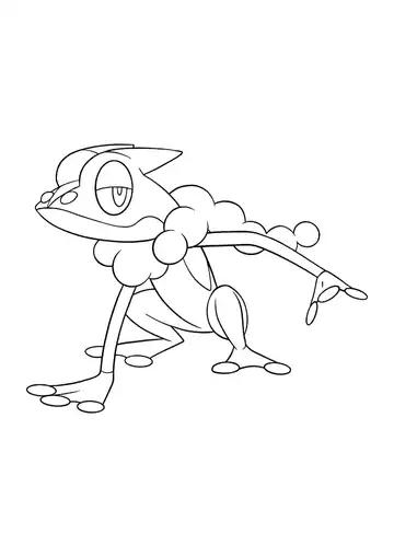 Pokémon Frogadier coloring page