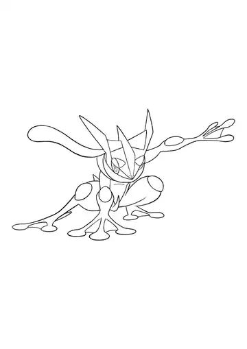 Pokémon Greninja coloring page