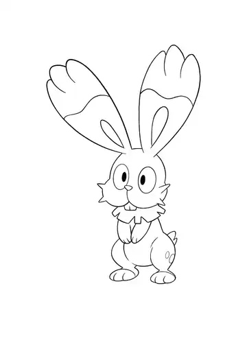 Pokémon Bunnelby coloring page