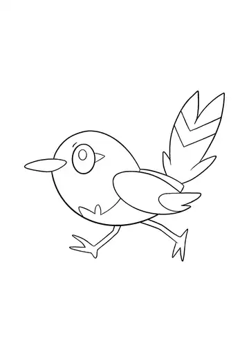 Pokémon Fletchling coloring page