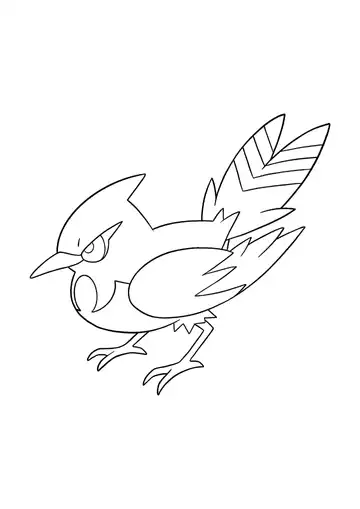 Pokémon Fletchinder coloring page