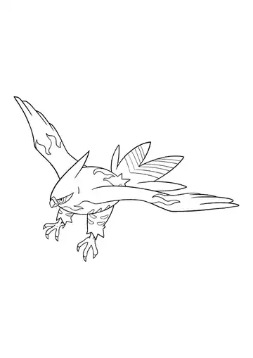 Pokémon Talonflame coloring page