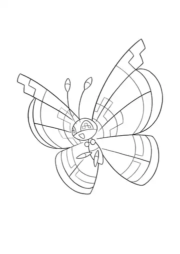 Pokémon Vivillon Meadow Pattern coloring page