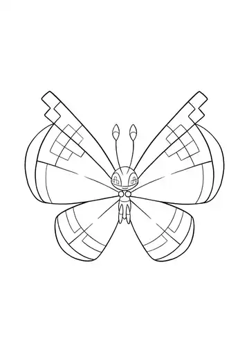 Pokémon Vivillon Continental Pattern coloring page