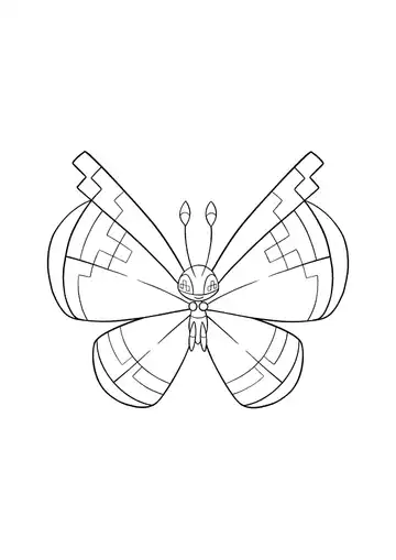 Pokémon Vivillon Garden Pattern coloring page