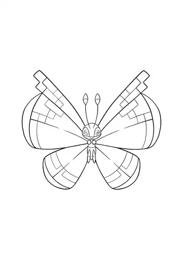 Pokémon Vivillon Elegant Pattern coloring page