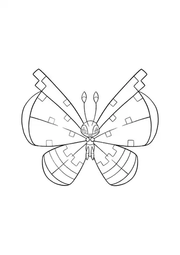 Pokémon Vivillon High Plains Pattern coloring page