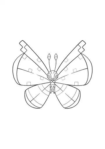 Pokémon Vivillon River Pattern coloring page